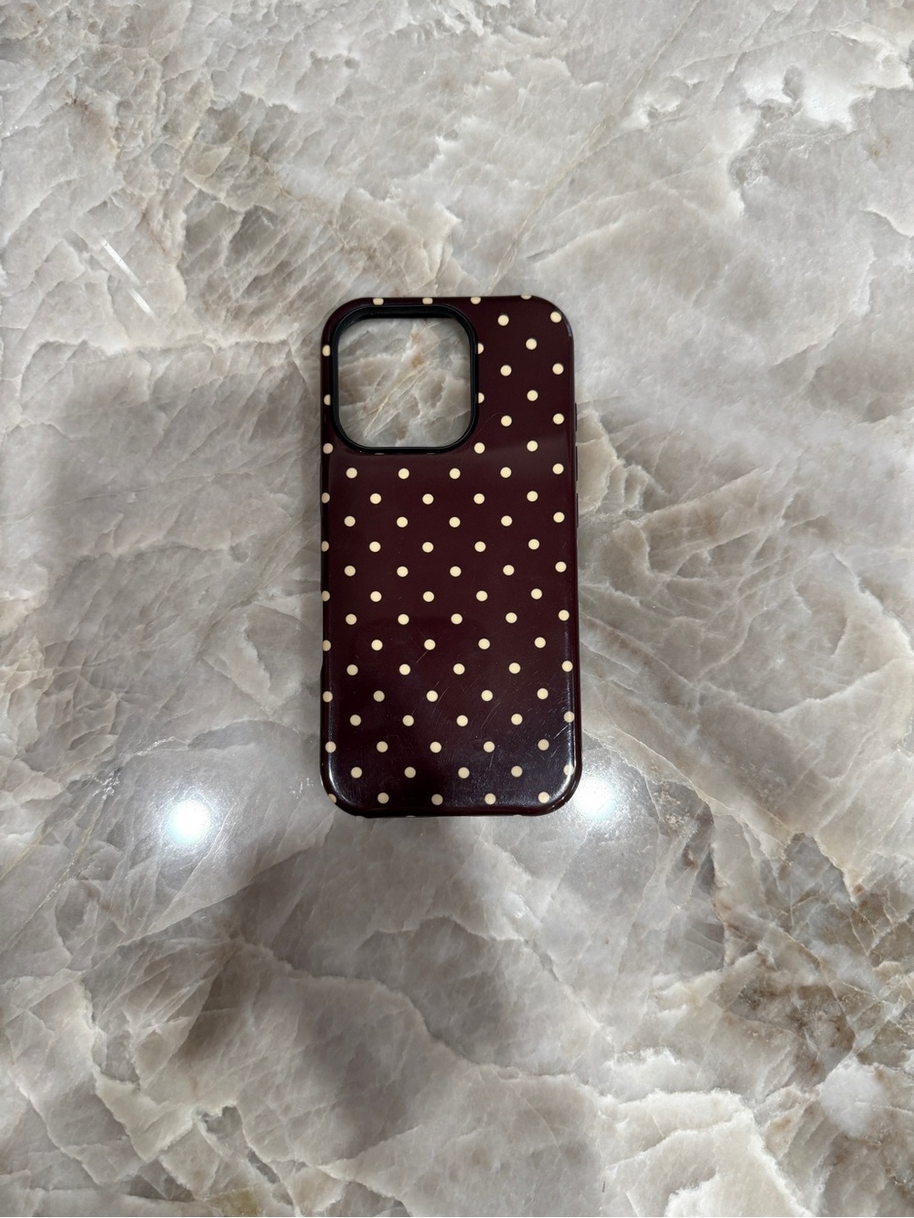 Brown Polka Dot Phone Case 🤎
